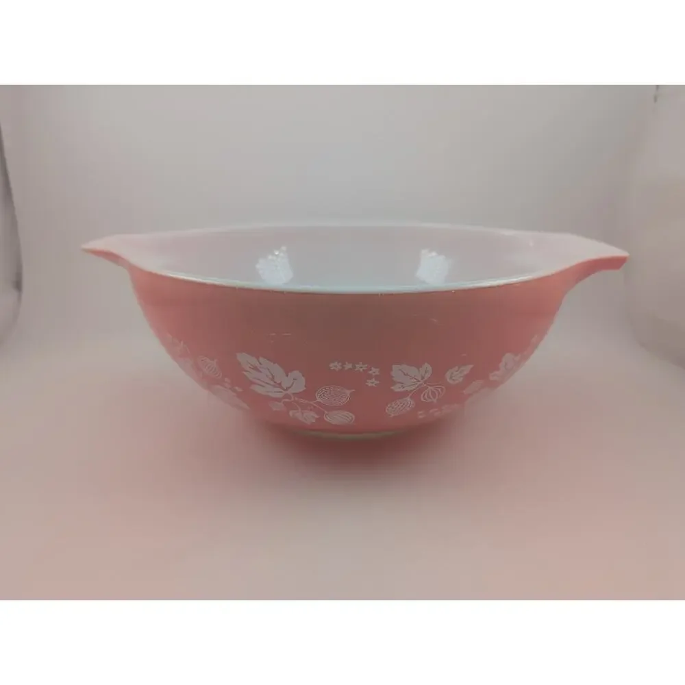 VTG 2 Set Pyrex Gooseberry Cinderella Mixing Bowls #444 4qt & #443 2.5qt SCUFFS